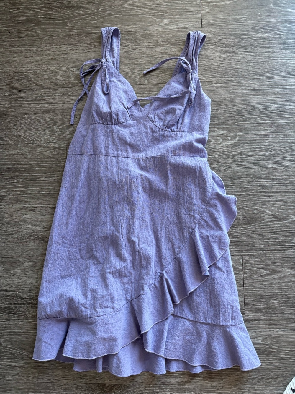 100% cotton SHEIN Lilac Ruffle Mini Dress